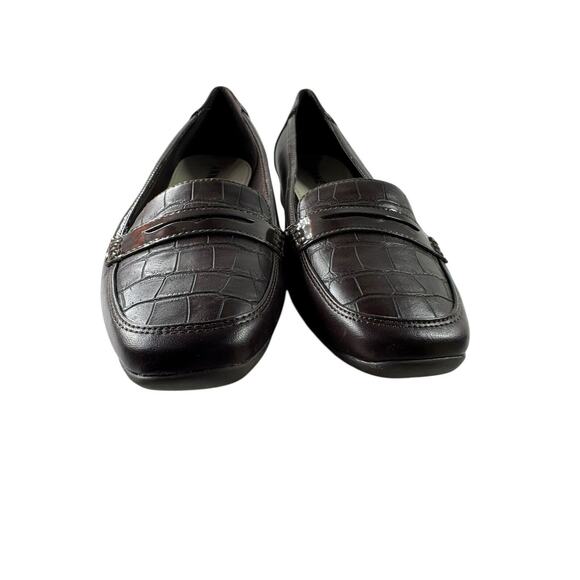 Anne Klein Women’s Loafers Iflex Brown Animal Print Flats Leather Size 11 Shoes - Picture 2 of 12